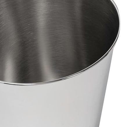 happimess Nolan 2 Gal Smooth Steel Wastebasket, Polished Steel, Set of 2