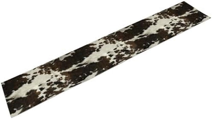 Cow Print Table Runner, Brown Cowhide Print Western Style Table Runner Country Farmhouse Cottage Cow Patten Table Decoration for Home Kitchen Dining, 13x36 Inch