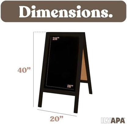 Ilyapa A Frame Chalk Board Easel Sign 40x20 in - Sandwich Signs Outdoor