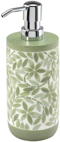 Avanti Linens - Bath Set, 2pc Countertop Accessories, Resin Toothbrush Holder & Lotion Pump (Stratford Collection, Green)