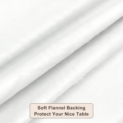 LIBERECOO Heavy Duty Vinyl Tablecloth with Flannel Backing Waterproof Oil-Proof Plastic Table Cloth Stain-Resistant Wipeable Rectangle or Square Table Cover for Indoor and Outdoor 54 x 54 Inch