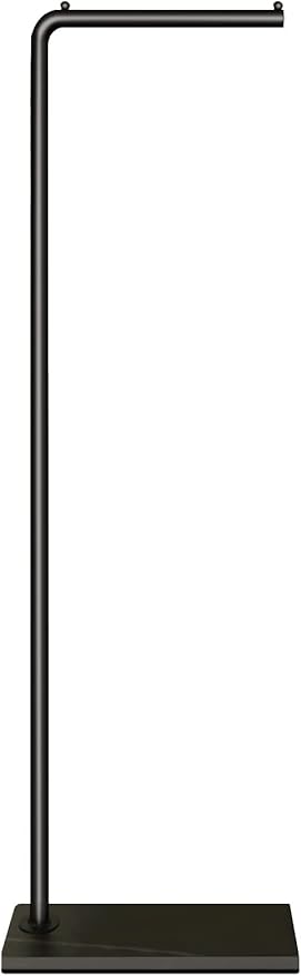 Metal Coat Rack, Modern Clothing Tree with Heavy-weight Slate Base, Small Coat Stand for Entryway/Bedroom/Hallway, Standing Plant Hanger, Matte Black