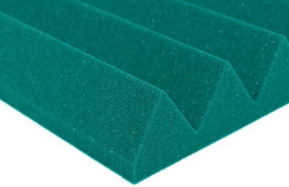 Foam Factory Inc 24 Pack Color Acoustic Foam Panel Studio Soundproofing Wedge Wall Tiles 12” X 12” X 2” (Teal)