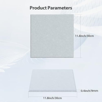 12 Pack Square Acoustic Panels Self Adhesive Sound Proof Foam(Blue Gray)