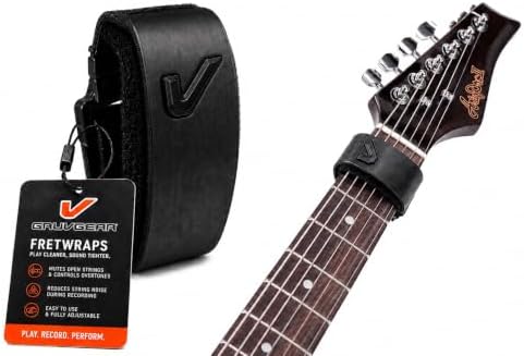 Gruv Gear Fret Wrap & Guitar Mute, Fretwrap for Acoustic, Electric & Bass | String Dampener Recording, Tapping & Practice Accessory (1 Pack, Large Steel, Fits 6 String Bass, 8 String Guitar)