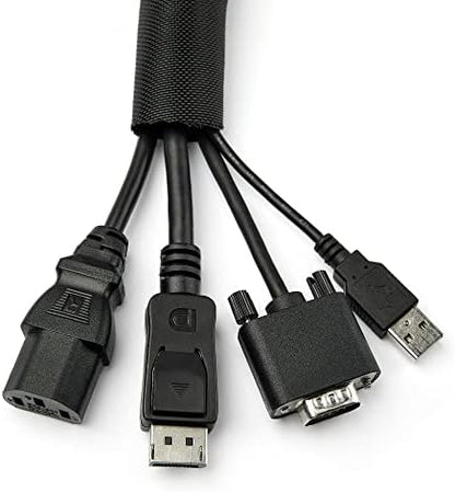 StarTech 15' (4.6m) Cable Management Sleeve, Black, Trimmable (WKSTNCM2)