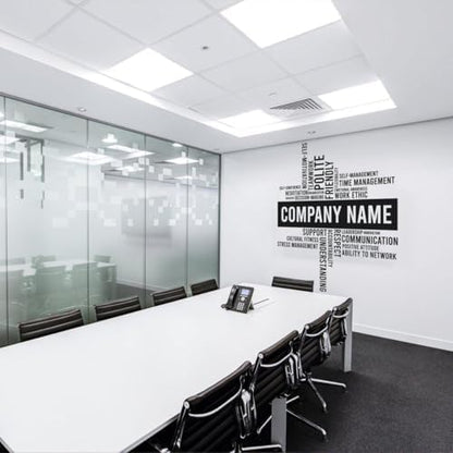 Elegant Workspace Decal: Office Wall Stickers for Aesthetic Enhancement 47 x 47