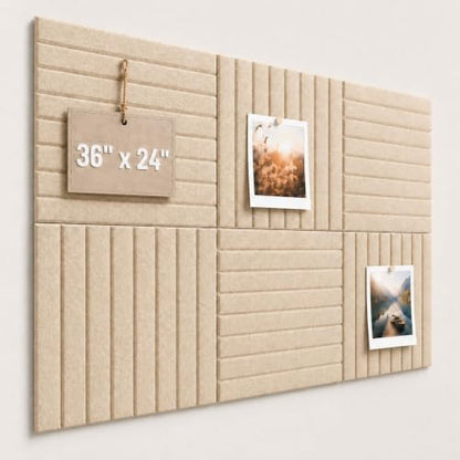 Stripe Felt Bulletin Board Tiles, Cork Board Alternative 24 x 36 in