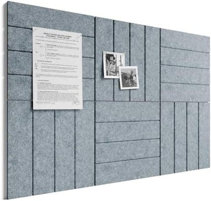 Bumusty 36" x 24" Large Cork Board Alternative, Blue Gray