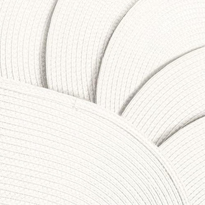 AHHFSMEI Placemats Set of 6 for Dining Table Washable Woven Non-Slip 18x12 inches Placemat Heat-Resistant Durable Table Mats for Dining Table Easy to Clean (Oval White,6)