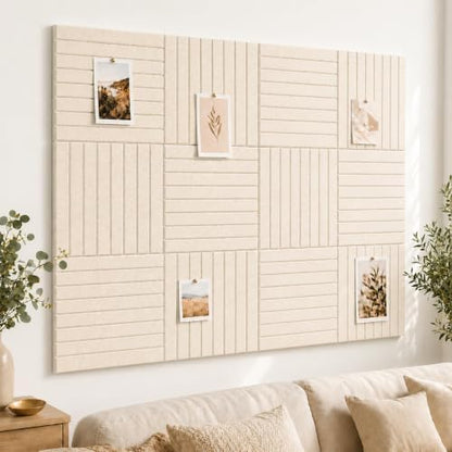 Stripe Felt Bulletin Board Tiles, Cork Board Alternative 24 x 36 in