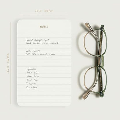 Small Lined Notepads for Work, Gold Foil, 6.3 x 3.9 in, 3 Pack, 225 Sheets