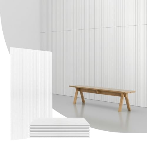 Olanglab Acoustic Wall Panels, 10 Pack, 48" x 24", White