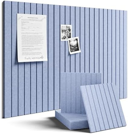 Fluxynara 36" x 24" Large Felt Bulletin Board, Soft Periwinkle