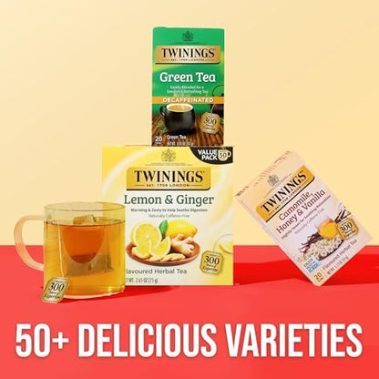 Twinings Decaffeinated Green Tea Bags, 20 CT Box (6 Pack)