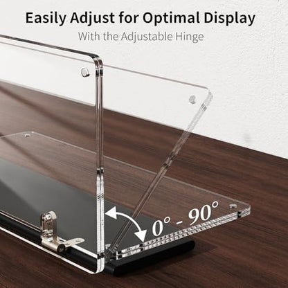 NIUBEE Acrylic QR Code Sign Stand, Clear Magnetic Holder for Booth Display