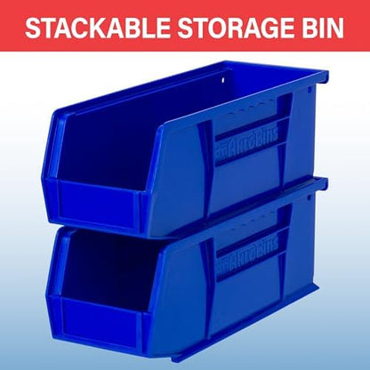 Akro-Mils 30224 AkroBins Plastic Storage Bins, 11"x 4"x 4", Black, 12-Pack