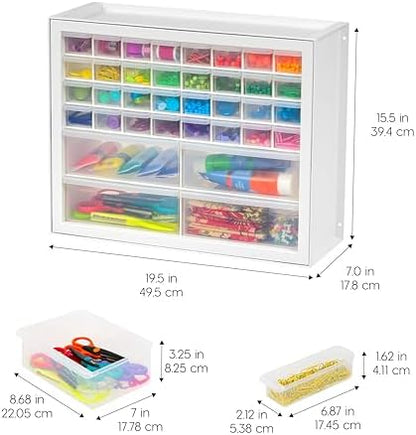 IRIS USA 36-Drawer Storage Cabinet, Bead Craft Supplies, Made in USA, White