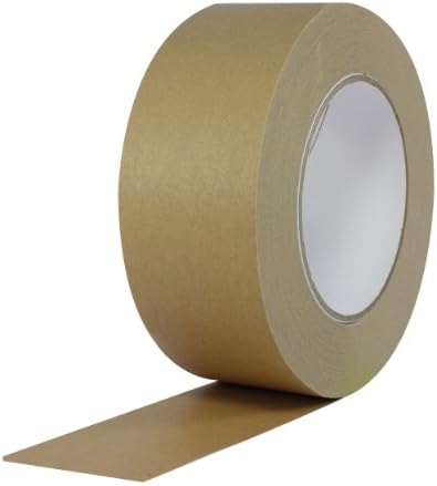 ProTapes Pro 183 Paper Tape with Rubber-Resin Adhesive for Carton Sealing, 7.1 mils Thick, 55 yds Length x 2" Width, For Light-to-Medium Packaging, Light Brown (Pack of 1)