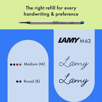 Lamy safari yellow - Rollerball Pen with ergonomic grip & line width M - for pleasant long writing - made of robust ASA plastic - including rollerball refill M 63 in black