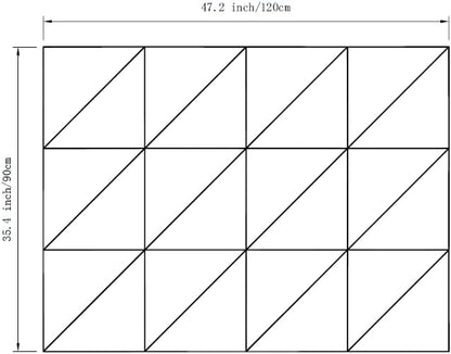 12-Pack White Felt Wall Tiles(11.8“x11.8”Each), 47"x35" Aesthetic Bulletin Pin Board, Large Cork Board Alternative for Office, Classroom & Wall Decor