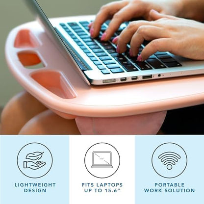 LAPGEAR MyDesk Lap Desk – Rose Quartz, 12-Pack, Fits 15.6” Laptops