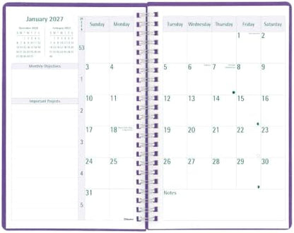 Blueline® 2027 Timanager® DuraFlex 5-Day Weekly Planner, 13 Months, December to December, Poly Cover, 9.0625" x 5.875", Purple (C5910V.86T)