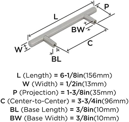 Amerock 3-3/4" Bar Pulls Stainless Steel Drawer Pull