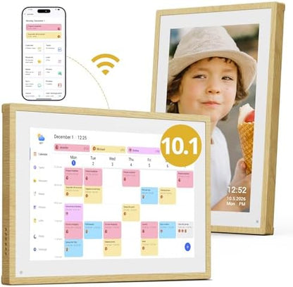 Dragon Touch Digital Calendar 10 inch, Electronic Wall Calendar with Interactive Touch Screen, Smart Family/Home Gift for Schedule Reminders, Task Rewards, Chort Chart and Digital Picture Frame