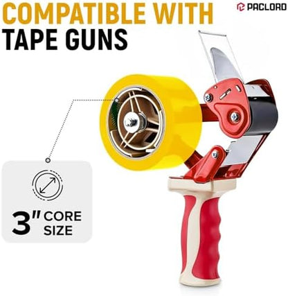 3" x 110 Yards Yellow Packing Tape, 2 Rolls - 2.0 Mil Carton Sealing Tape