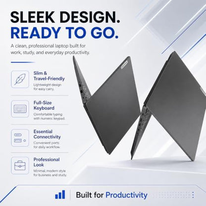 Lenovo 2026 V15 Slim Business Laptop, 15.6" FHD Display, Powerful Intel Quad-Core Processor, 16GB DDR5 RAM, 1TB SSD, Wi-Fi 6, RJ45 Ethernet, HDMI, 8-Hour Battery, Windows 11 Pro, MS 365 for the Web
