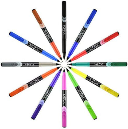 Zebra Pen SARASA Fineliner Pen, Assorted Ink, 0.8mm, 10-Pack