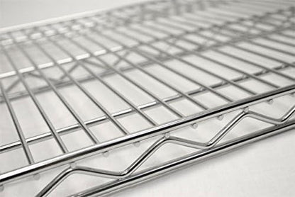 Omega Stainless Steel Shelves, 21" Deep x 36" Wide x 34" High 3 Tier Heavy Duty Wire Shelving Unit for Kitchen Garage Office Restaurant Warehouse 800-lb Per Shelf Weight Capacity