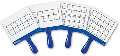 Learning Resources Magnetic Ten-Frame Answer Boards - Set of 4 with 100 Colorful Counters/Discs, Ages 5+ | Grades K+ Giant Magnetic Ten Frame Boards Set