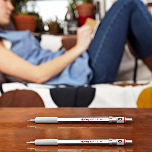 rOtring 600 Mechanical Pencil | HB 0.5 mm | Red All-Metal Body | Hexagonal Barrel