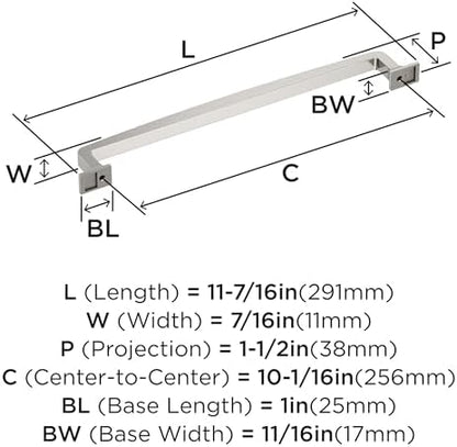 Amerock 10-1/16" Westerly Satin Nickel Drawer Pull