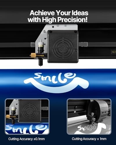 VEVOR 28-inch Cutting Machine for Vinyl, Features LCD Screen, Dual Adjustable Spring Rollers for Sign Crafting, Includes Signmaster for Creative Design & Cutting