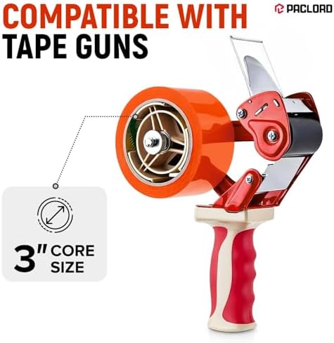 3" x 110 Yards Orange Packing Tape, 2 Rolls - 2.0 Mil Carton Sealing Tape