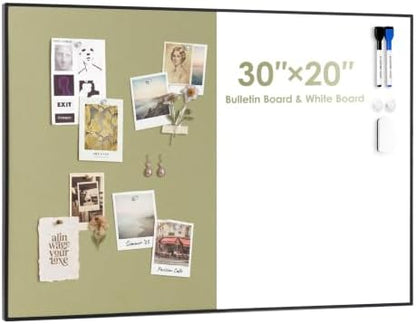 ARCOBIS Cork Board White Board Combo for Wall