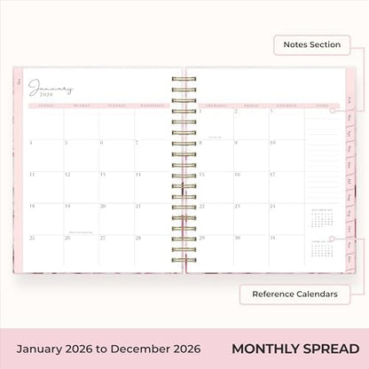 Blue Sky Rachel Parcell 2026 Daily & Monthly Planner Calendar, 5"x8", Peony