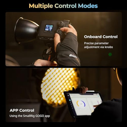 SmallRig RC 100B COB Video Light, 100W Bi-Color 2700K-6500K