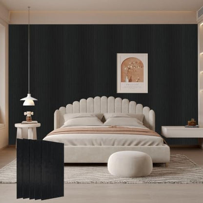 Large Acoustic Panels for Wall Sound Proof Sound Dampening Panels for Wall and Ceilings Decor 47.2 x 23.6 x 0.4 Inch Polyester Fiber Noise Absorb Panels for Bedroom Home Studio Office (Black, 5 Pack)