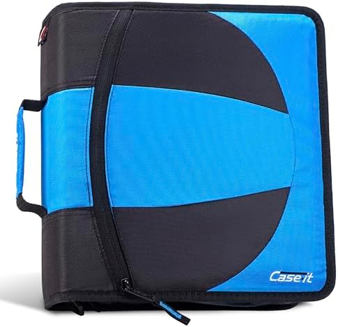 Case-it Dual Binder | Two 1.5" D-Rings | 600-Sheet | Dual-101 Denim Blue
