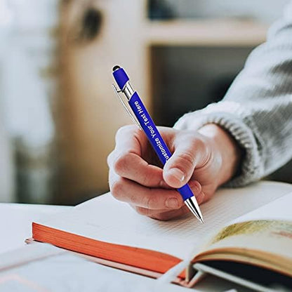 Qingxily Up to 300 Pcs Custom Pens Bulk Personalized Pens with Free Engraving Customized Stylus Ballpoint Pens with Your Name Text Message for Business Graduation Anniversaries-12 Pcs