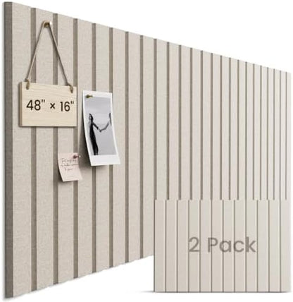 Felt Bulletin Board 48" X 16" Cork Board Alternative Oatmeal