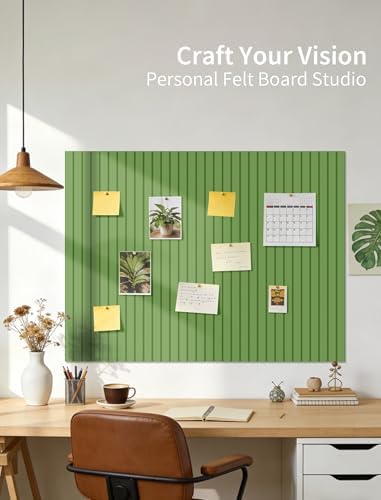 48" x 36" Cork Board Alternative, 12 Pack Felt Bulletin Board Tiles with 30 Adhesive Tabs Wall Push Pin Board for Office Classroom Bedroom Decor