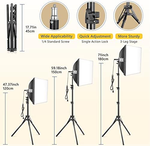 Torjim Softbox Photography Lighting Kit | 16" X 16" & 85W LED Studio Lights