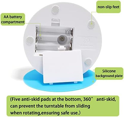 YVV Rotating Display Stand, 360 Degree Motorized Rotating Turntable, Adjustable Speed Rotating Display Stand, Electric Spinner for Photography Products Shows, Turner for Tumblers Display Base, White