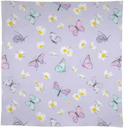 Butterfly Tablecloth, Watercolor Daisy Flowers Rustic Spring Summer Floral Butterfly Table Cover for Indoor Outdoor Patio Party Picnic Wedding Home Kitchen Dinner Table Decor 55x75in
