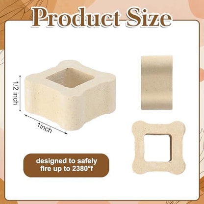 Nuanchu 4 Pack Kiln Post High Alumina Kiln Posts, 1/2 x 1"